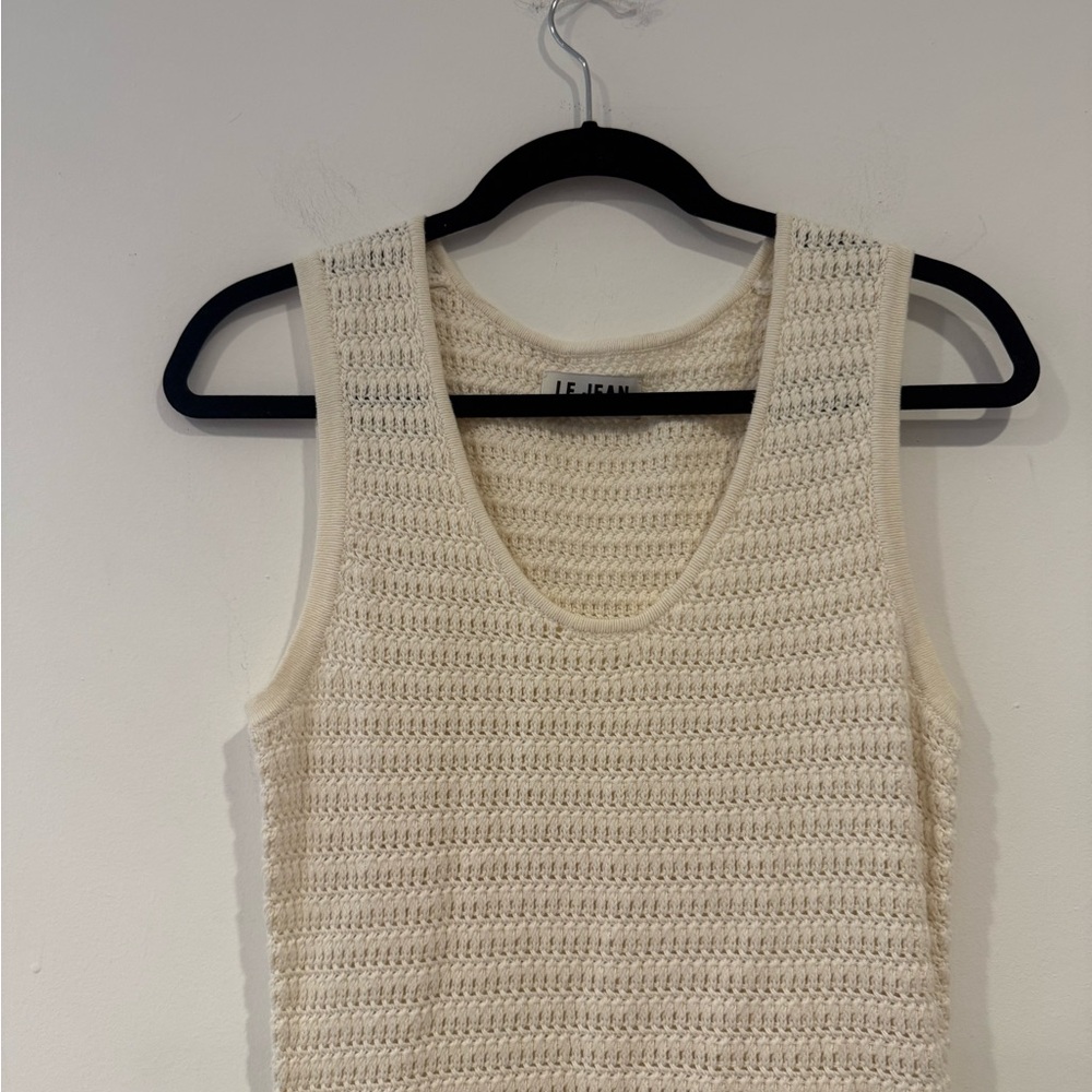 Le Jean Linen Crochet Dress - Picture 3 of 6